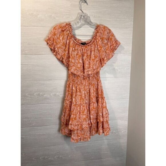 Forever 21 Women's Off-the-Shoulder Flounce Layer Tiered Mini Dress‎ - Picture 3 of 9